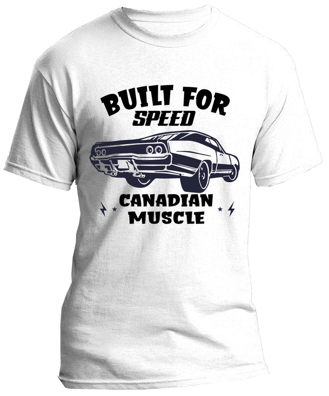 Built For Speed Muscle Car T-shirt (white)