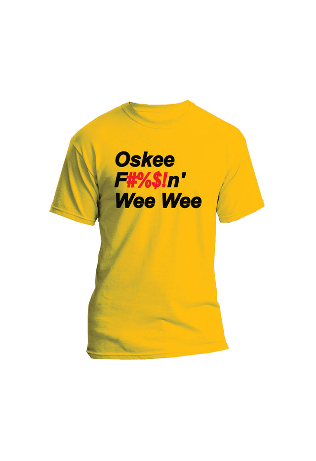 Oskee Frickin' Wee Wee mens T-shirt (gold)